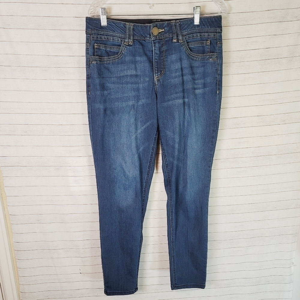 DEMOCRACY "AB" TECHNOLOGY MEDIUM DARK WASH JEANS, SZ 10
